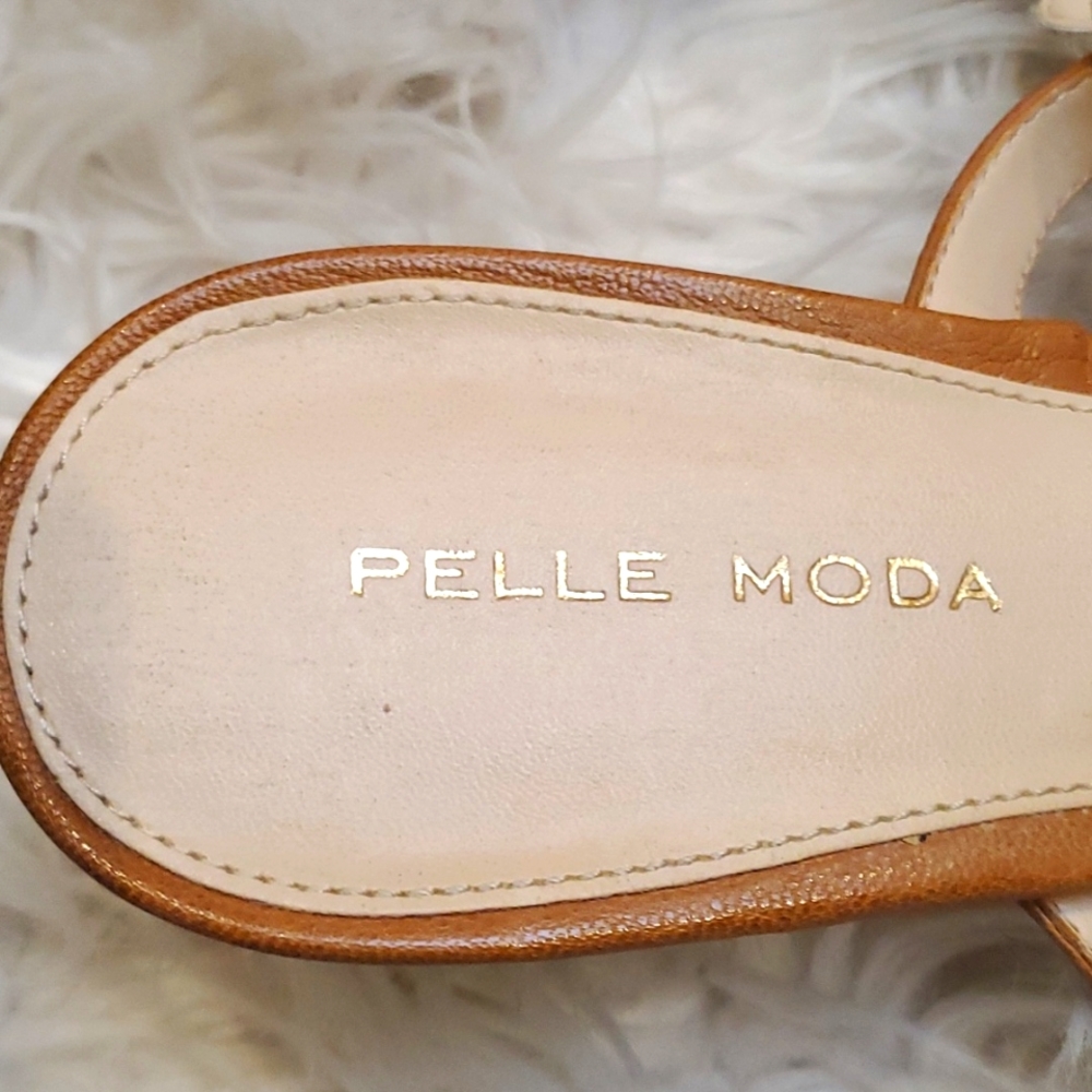 Pelle Moda Leopard Print Pony Hair Sandals Kitten Heels Size 8.5 - Picture 6 of 7
